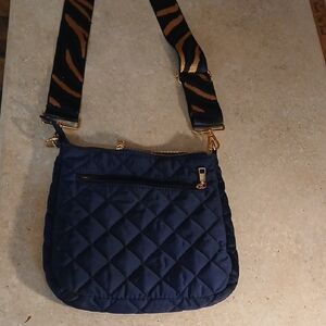 Quilted Navy Crossbody Bag